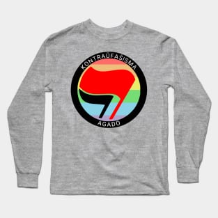 Kontraŭfaŝisma agado (GLAT-fieraj koloroj) Long Sleeve T-Shirt